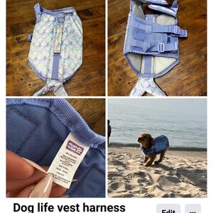 Mermaid pet life vest